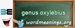 WordMeaning blackboard for genus oxylebius